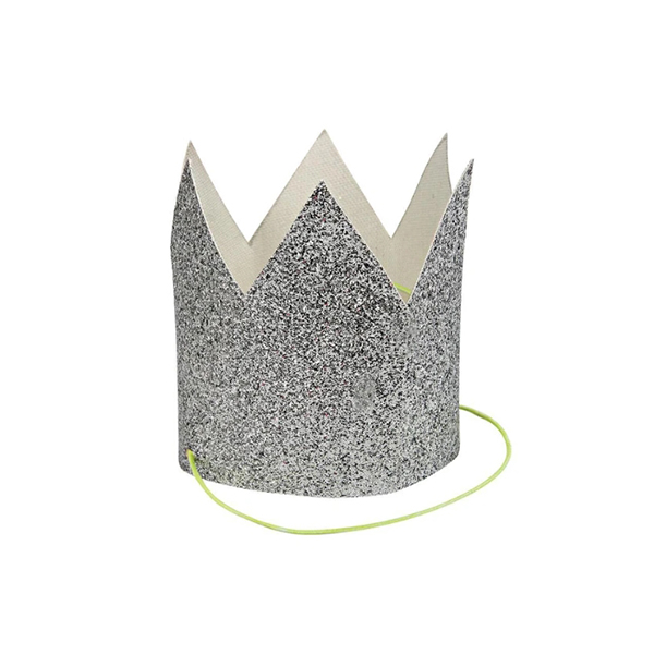 [메리메리]Mini Silver Glittered Crowns (8개세트)_ME5105