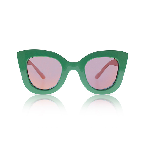 [صͽ]Cat Cat Sunglasses-Clover Green w/ Mirror_SDCCCG13T16