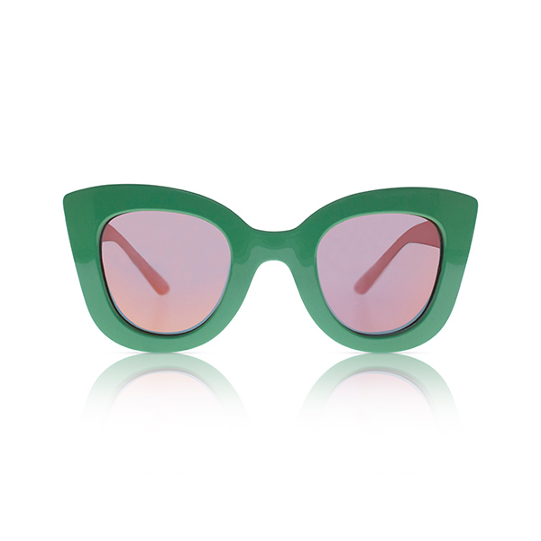 [썬앤도터스]Cat Cat Sunglasses-Clover Green w/ Mirror_SDCCCG13T16