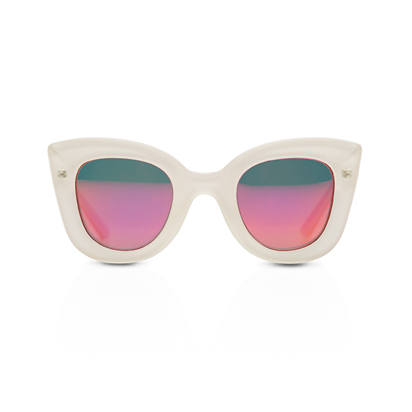 [썬앤도터스 리오더]Cat Cat Sunglasses-Crystal Creme w/Mirror_SD00KNSUN4225CCR