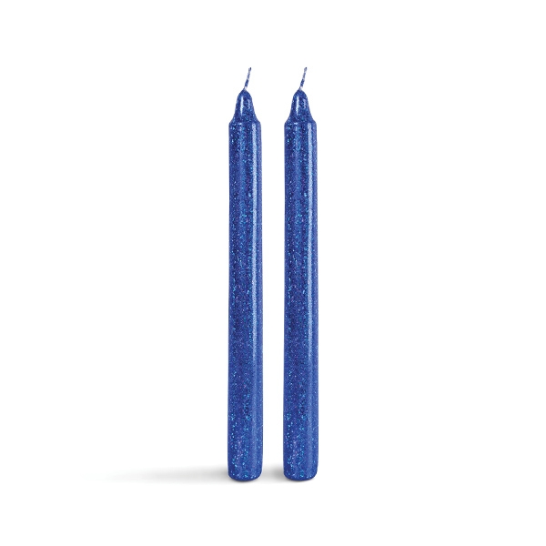[Ŭ]Glitter Candles Midnight Set Of 2_KL20203002