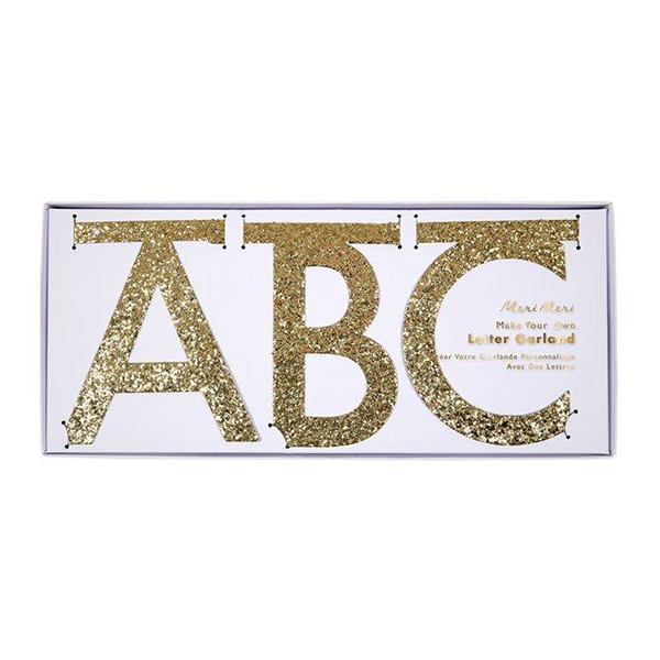 [޸޸]Gold Glitter Letter Garland Kit_Ƽ-ME160696