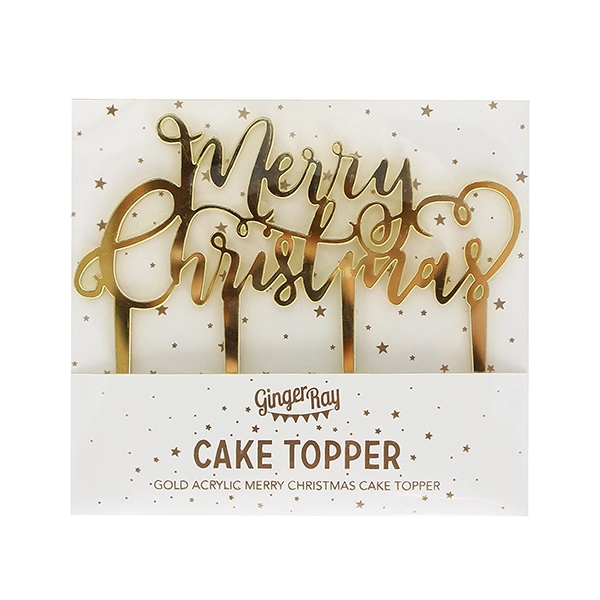 [진저레이]Gold Merry Christmas Cake Topper_MS201GGP