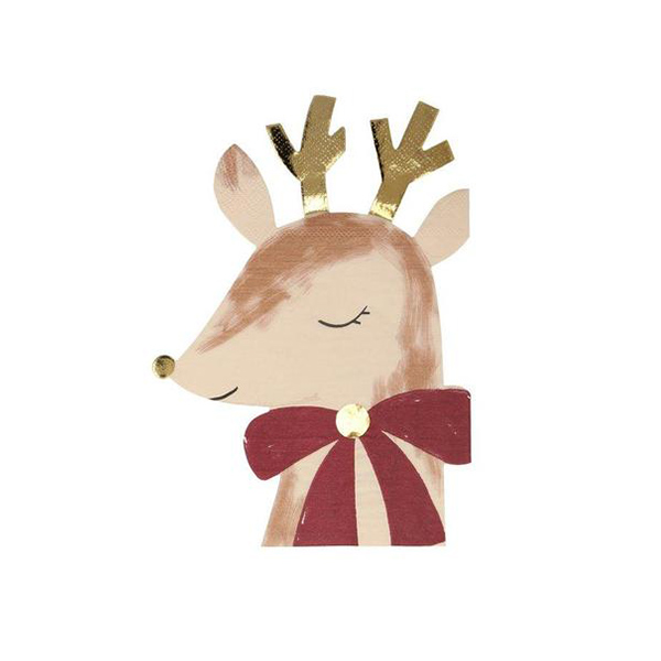 [޸޸]Reindeer With Bow Napkins(16Ʈ)_ƼŲ-ME208720
