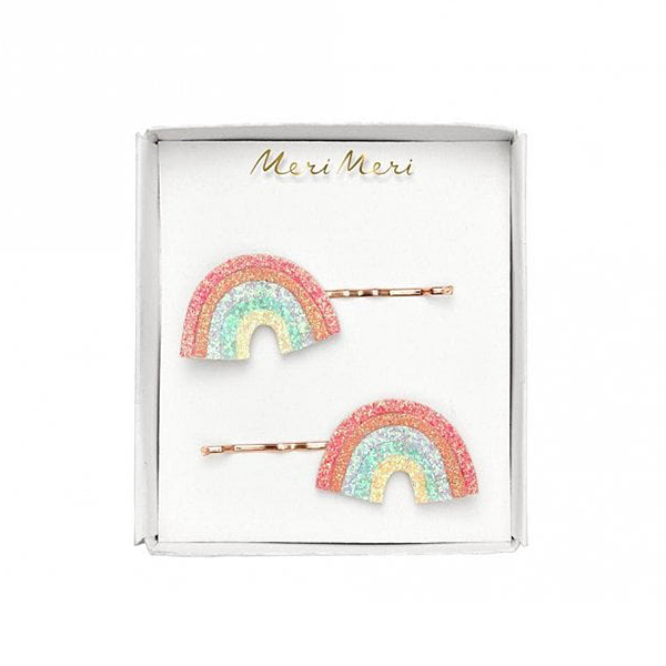 [메리메리]Glitter Rainbow Hair Slides(2개 세트)_ME187801