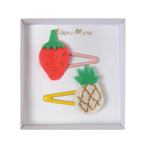 1205 RE[޸޸]PINEAPPLE AND STRAWBERRY HAIR CLIPS_Ŭ-ME160777