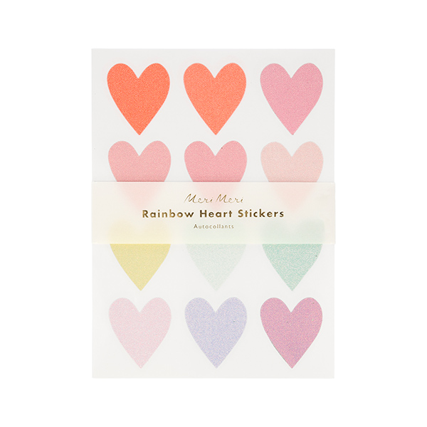 [메리메리]Pastel Heart Glitter Stickers(10개세트)_파티스티커-ME206209