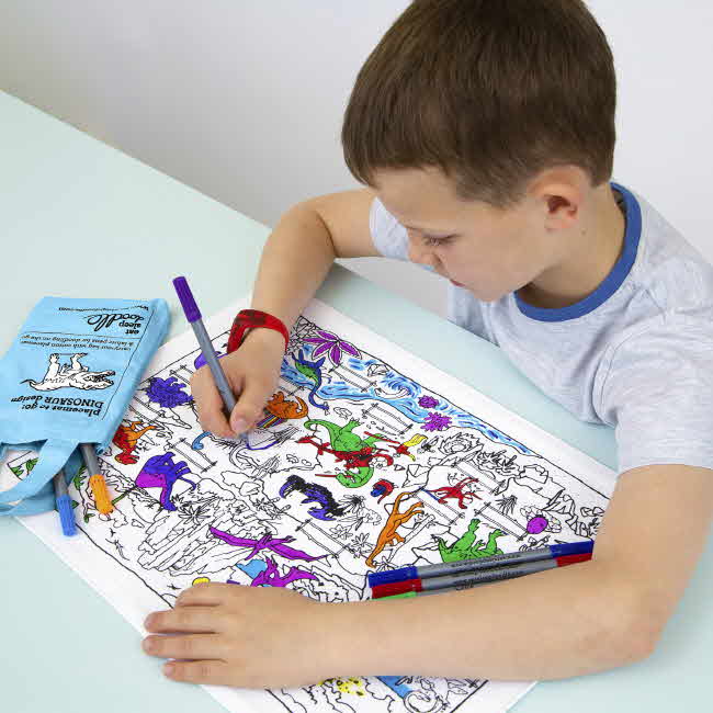[սε]dinosaur placemat to go - colour in & learn ÷Ʈ ÷̽ Ʈ