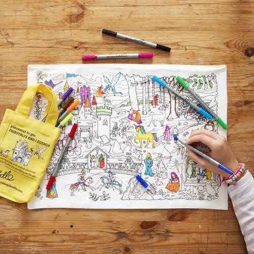 [սε]fairytales & legends placemat to go - colour in & learn ÷Ʈ  ÷̽ Ʈ
