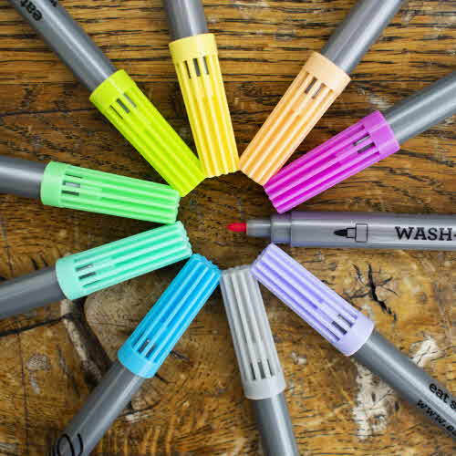 [잇슬립두들]doodle wash-out pen set: pastel edition 워시 아웃 패브릭 펜