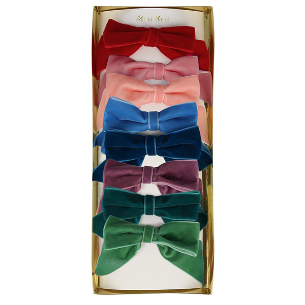 [޸޸]Radiant Velvet Bow Hair Clips(8Ʈ)_Ŭ-ME209836