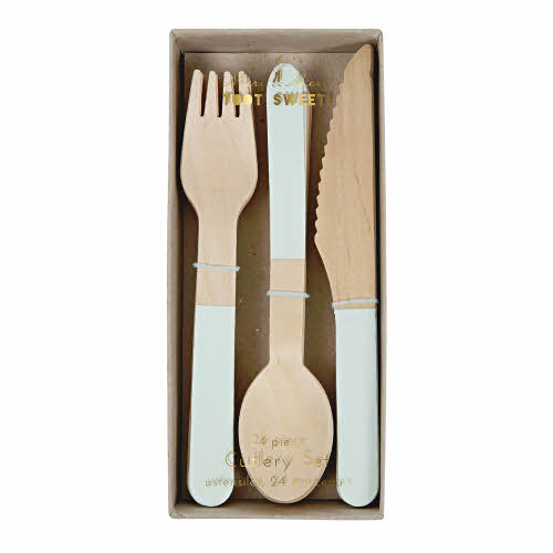 [메리메리]Mint Wooden Cutlery Set (set of 24)-ME143452