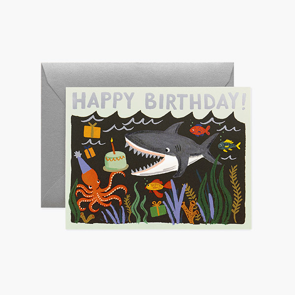 [라이플페이퍼]상어 생일 카드-RP21ENCAD0022BRT