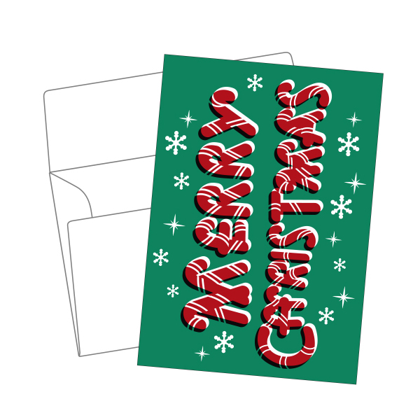 [아프로캣]리소그라피 그리띵 카드_24 Christmas candy-APNSPCA024