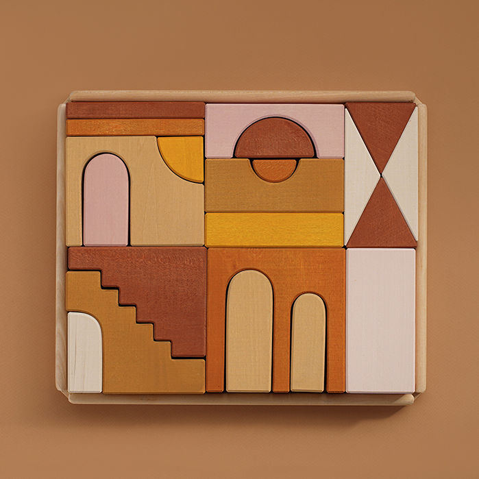 [ΰ׷]Apartment building blocks set colored