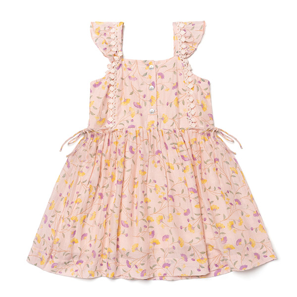 [Ű]PINAFORE PINK FLORAL ǽ-LK22KSDRE0009PFL