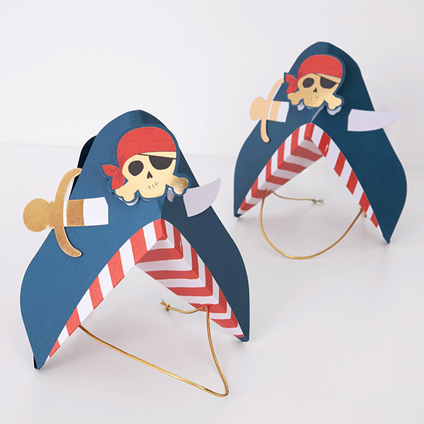 [메리메리]생일파티/Blue Pirate Party Hats (x 8)-ME222057