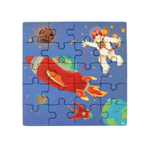 [스크래치유럽]자석 퍼즐 책 우주 그림 휴대용 유아 어린이 퍼즐 놀이 감각발달 완구