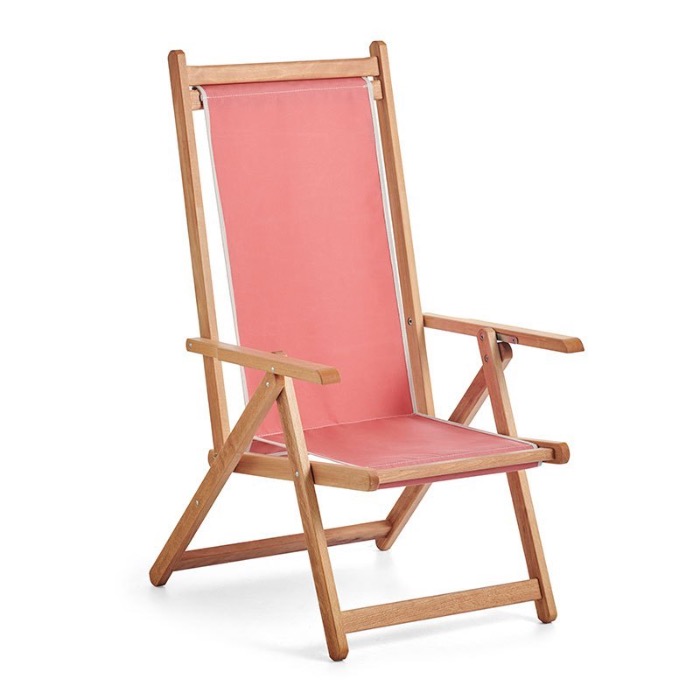 []Basil Bangs Monte Deck Chair - Coral_BDCT-19-0297