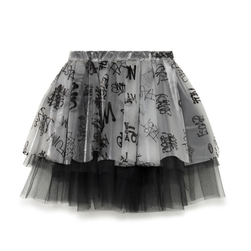 AW21[ƲũƼ丮]Graffiti Clear Skirt_ĿƮ