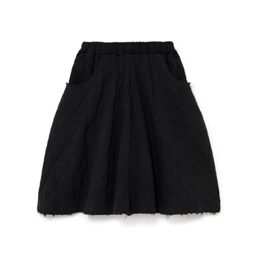 AW21[ƲũƼ丮]Quilt & Stitch Skirt black_ĿƮ