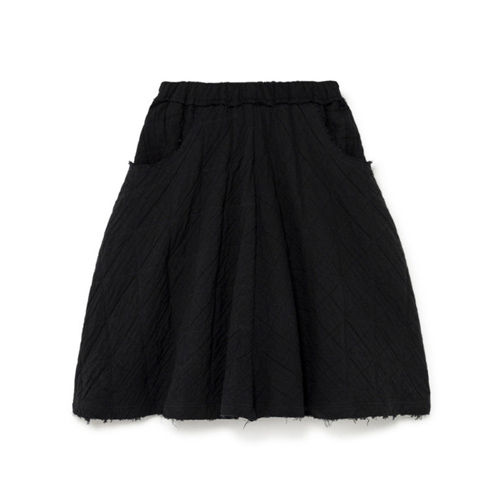 AW21[리틀크리에이티브팩토리]Quilt & Stitch Skirt black_스커트