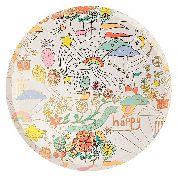 [޸޸]Happy Doodle Dinner Plates(8Ʈ)_Ƽ-ME202309