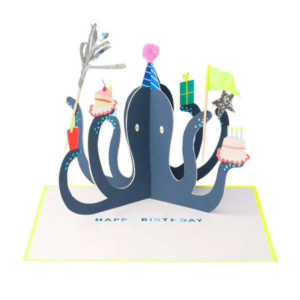 23RE[메리메리]Party Octopus Stand-Up Card-ME202891