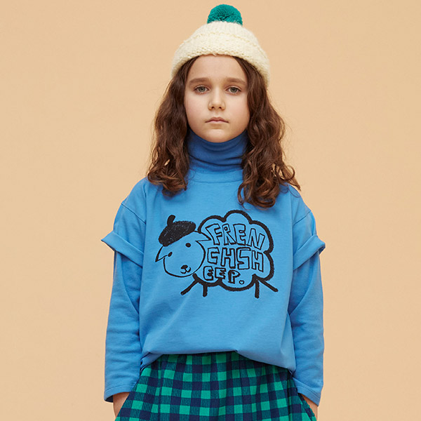 40[˵Ͽ콺Ű]Sheep blue t-shirt Ƽ-WH22KATSH0581BLU