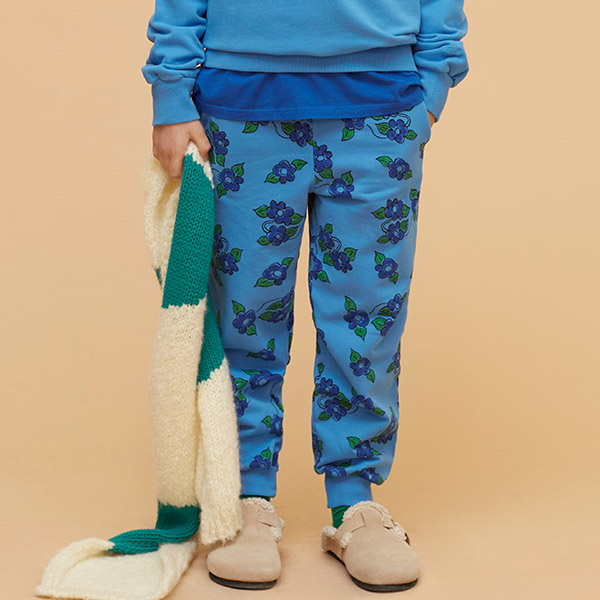 40[˵Ͽ콺Ű]Sweat pants blue flowers -WH22KAPAN0598BLU