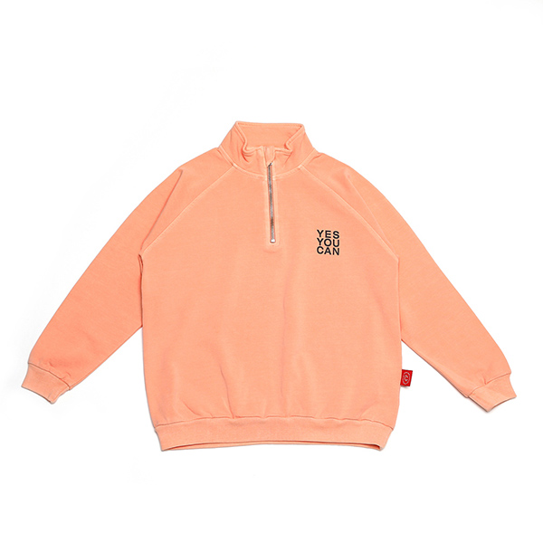 22fw[ڵĵ]HALF ZIP SWEATSHIRT (PIGMENT DYE PINK) 