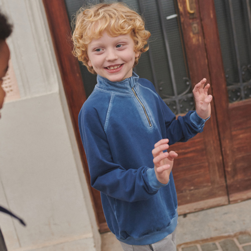 22fw[ڵĵ]HALF ZIP SWEATSHIRT (SUNWASH - NAVY BLUE) 