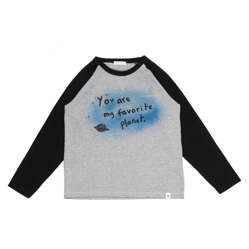 22fw[ڵĵ]RAGLAN SLEEVE TEE (NATURAL SPRAY - BLUE) Ƽ