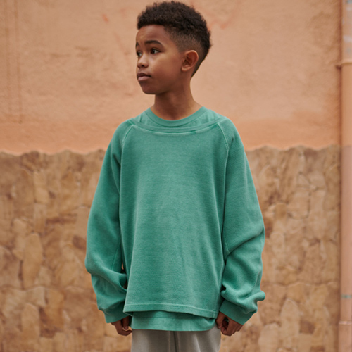 22fw[ڵĵ]OVERSIZED WAFFLE CREWNECK SET (DARK GREEN) 