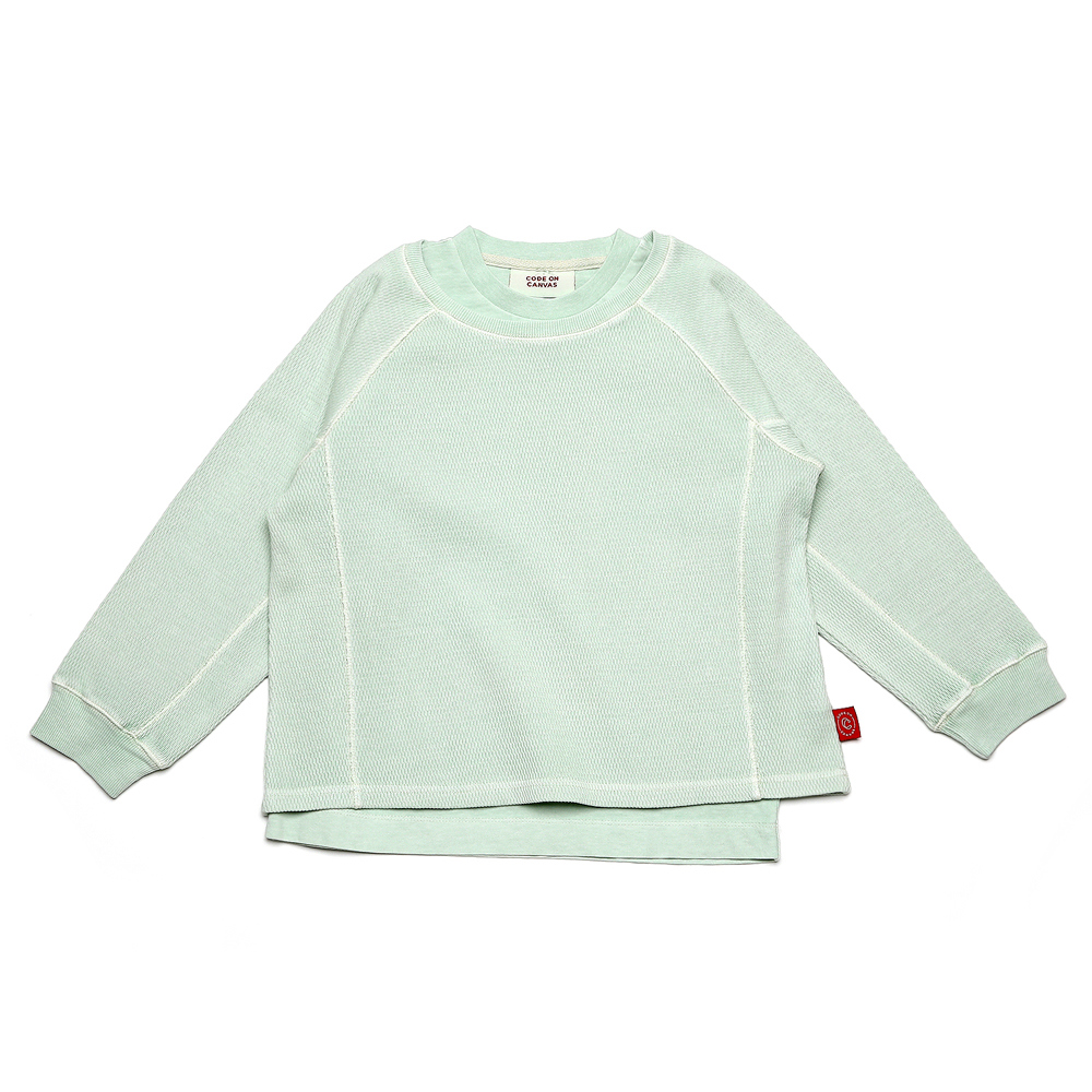 22fw[ڵĵ]OVERSIZED WAFFLE CREWNECK SET (LIGHT GREEN)