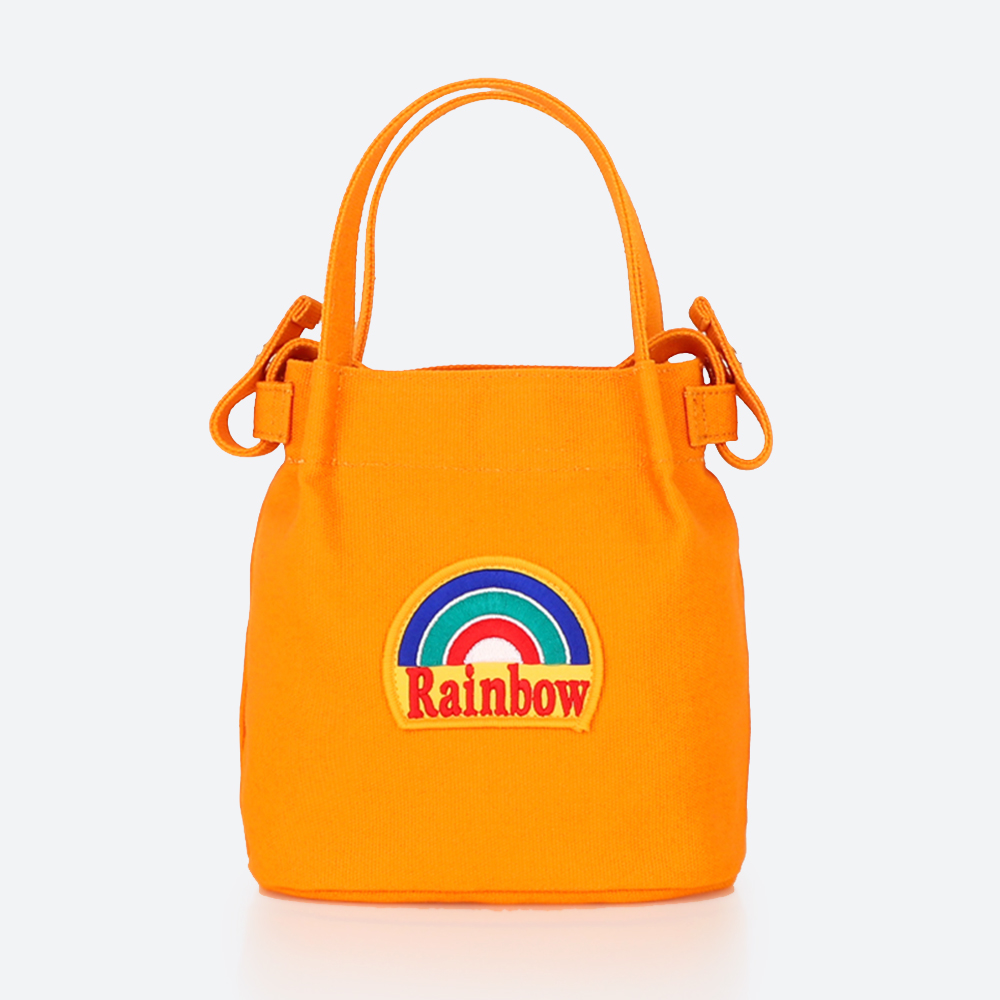 [Rainbow Wappen Bag]레인보우와펜백 탠저린오렌지