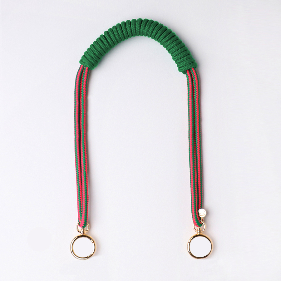 ɵ[ũ  Ʈ]Macrame Bag Strap - Pink & Green