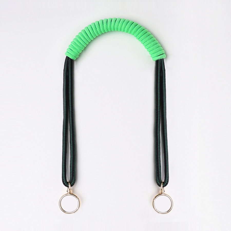 심도마도[마크라메 백 스트랩]Macrame Bag Strap - Neon Green & Black
