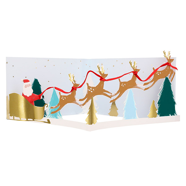 [޸޸]Santa's Sleigh 3d Scene Card_ī-ME209971