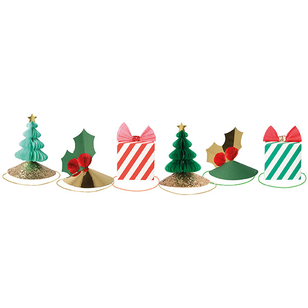 [메리메리] Mixed Christmas Party Hats 모자 (6종 세트)-ME224307