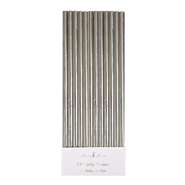 [메리메리]Silver Foil Party Straws-ME133075