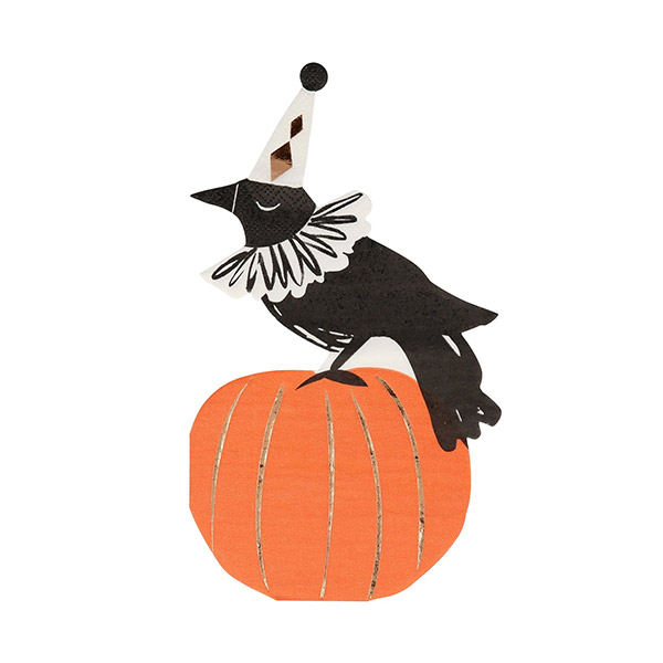 [메리메리]Vintage Halloween Crow Napkins (x 16)_ME216586