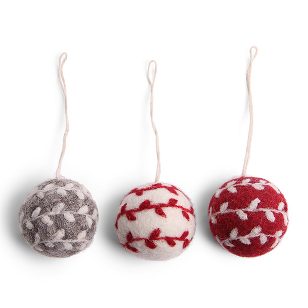 [ر׸ؽ]Ball Ornaments_Set of 3) ʸƮ-EN00LNORN2222RED