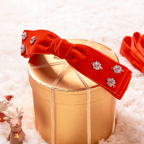 [뿤忥]Red Velvet Bow headband_-Sparkle