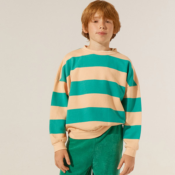 30[įĸ]GREEN STRIPES SWEATSHIRT-CM23KSTOP0020PEH