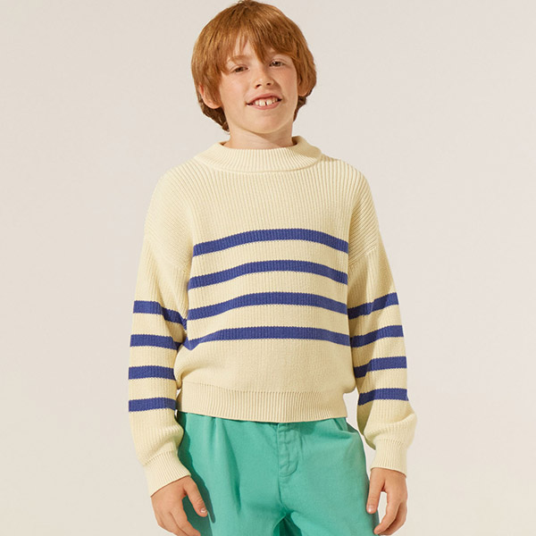 30[įĸ]BICOLOUR STRIPES SWEATER-CM23KSTOP0035ECR