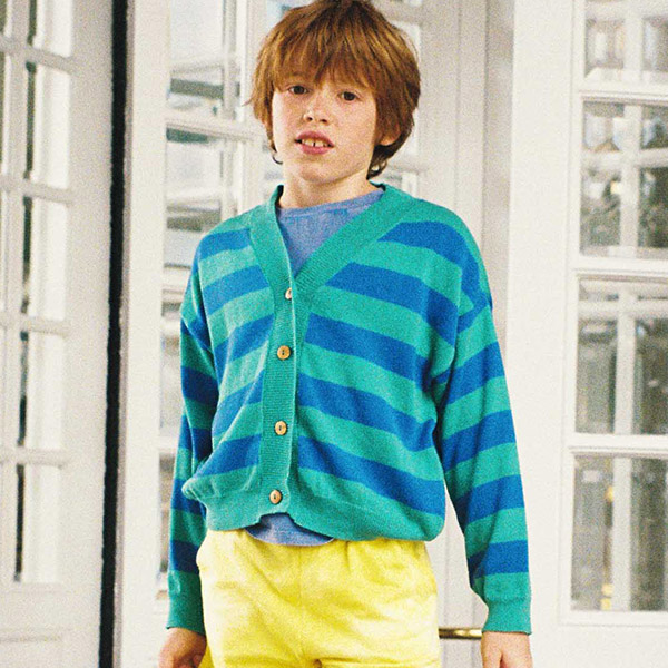 30[įĸ]BICOLOUR STRIPES CARDIGAN-CM23KSCAR0038GRN