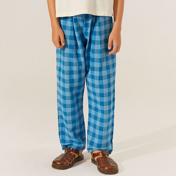 0615 23SS[įĸ]BLUE CHECKED TROUSERS Ʈ-CM23KSPAN0050BLU