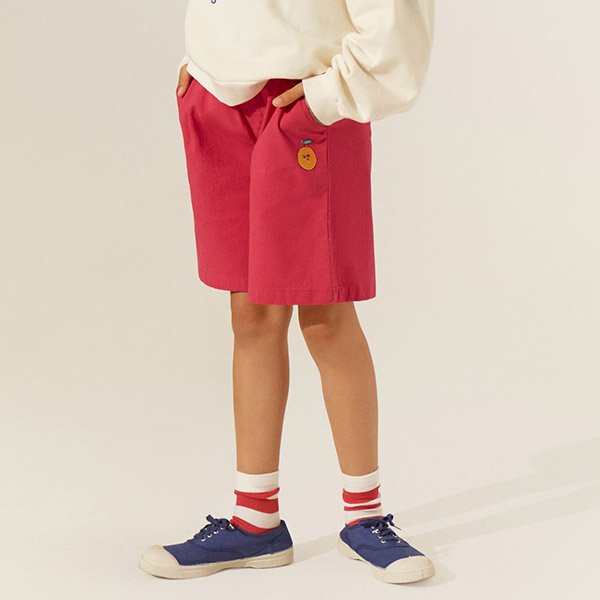 30[įĸ]ORANGE EMBROIDERY SHORTS-CM23KSSHT0059PNK
