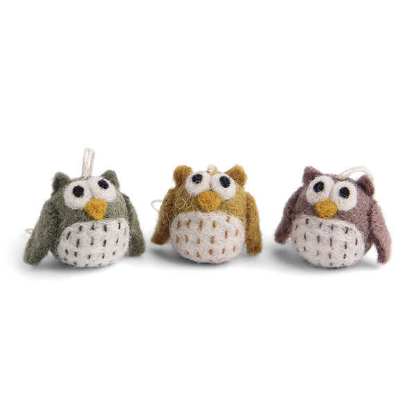 [ر׸ؽ]Mini Owls Burnt colors_set of 3-EN00LNORN2421OWL